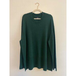 Gap Women’s Forest Green Oversized Ribbed Cotton Sweater Size L/XL